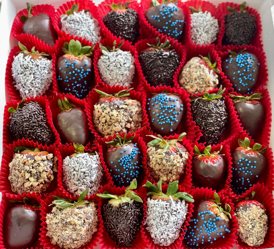 Caja gr de fresas personalizadas